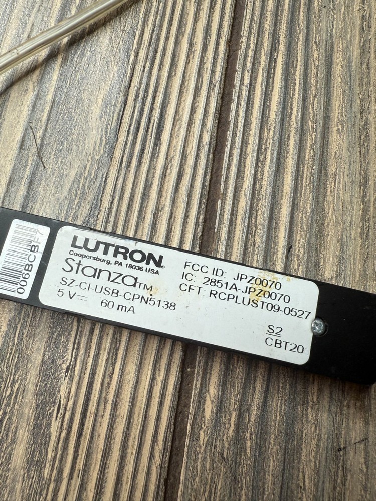 Lutron Stanza SZ-CI-USB-CPN5138 Control Interface Module 5V 60mA