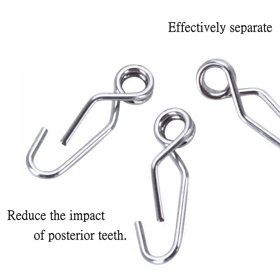 100pcs Dental Orthodontic Self-Locking Separating Spring Separator SS Springs
