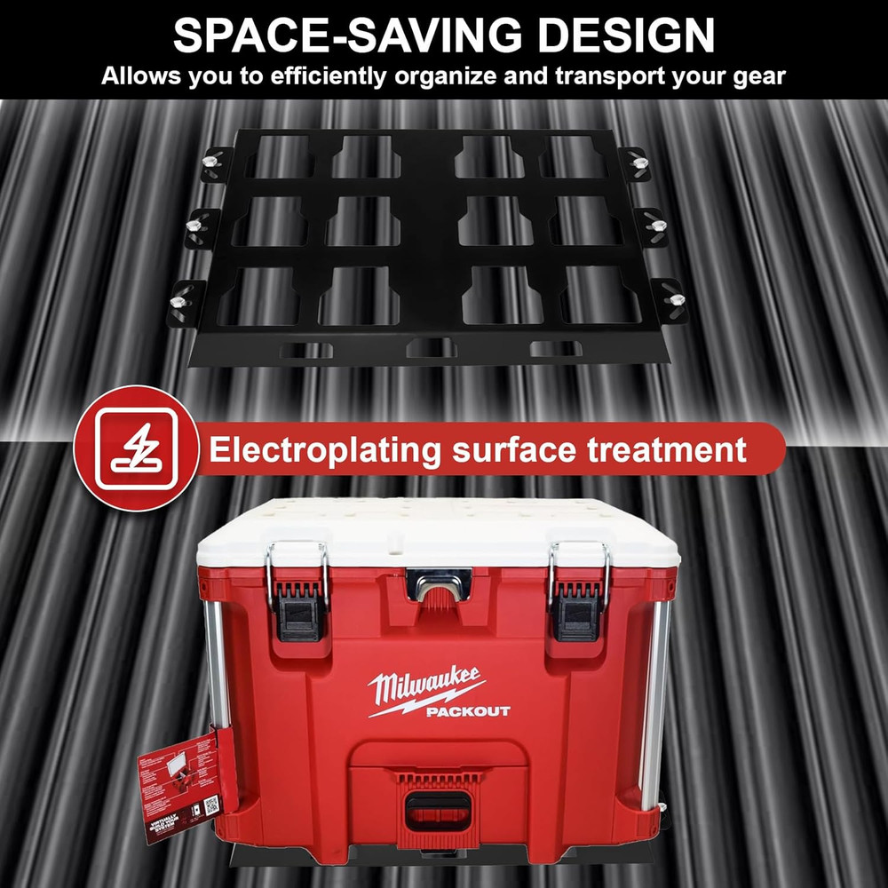 Milwaukee Packout Mounting Plate - Durable Metal Base for Tool Storage