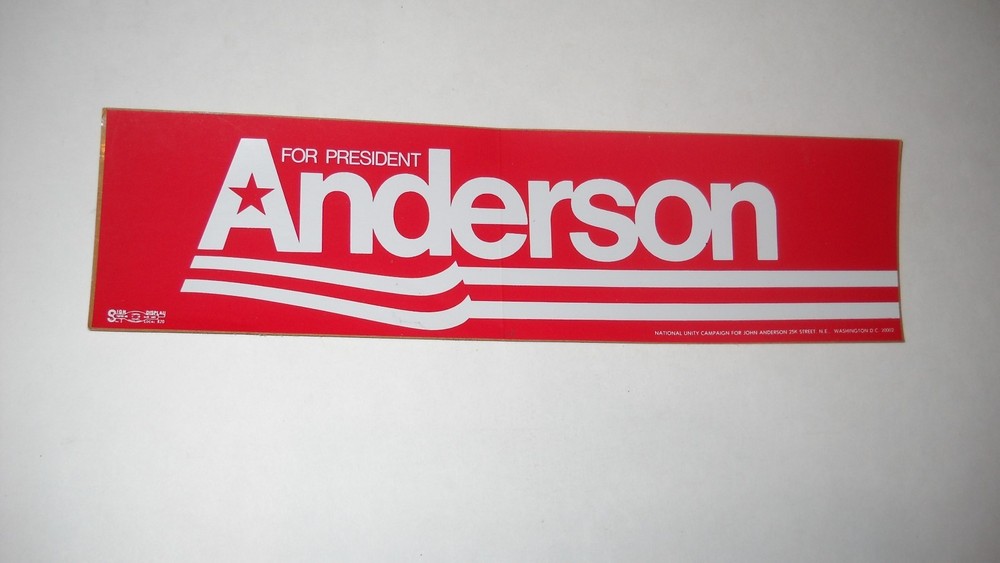 For President- Anderson Bumper Sticker (1)