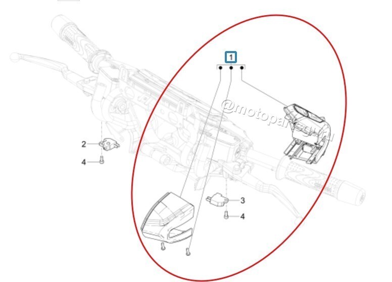 1D002778 OEM Complete Left Electrical Device Piaggio Beverly & BV400 2022-2024