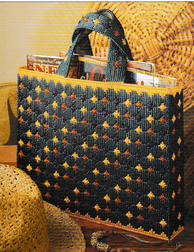 Summertime Tote Bag - 10-3/4" x 13-1/2" - 7 cnt pc - Plastic Canvas Pattern ONLY