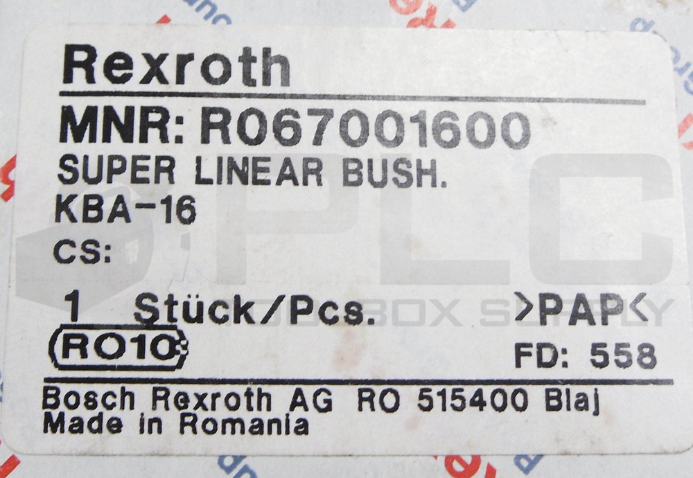 NEW REXROTH R067001600 SUPER LINEAR BUSHING