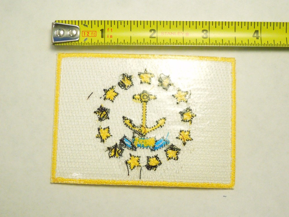 Rhode Island State Flag Seal "Hope" Embroidered Iron On Patch