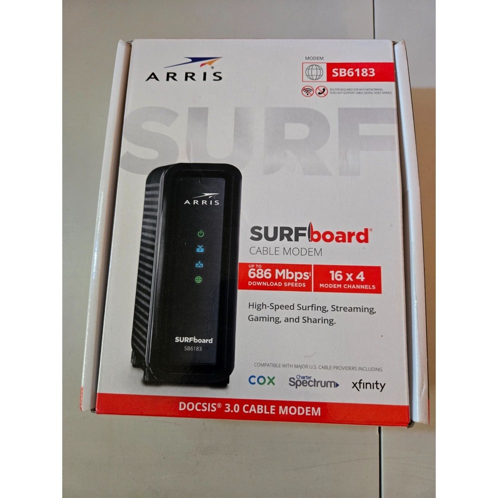 Arris Surfboard SB6183 Docsis 3.0 Cable Modem Open Box