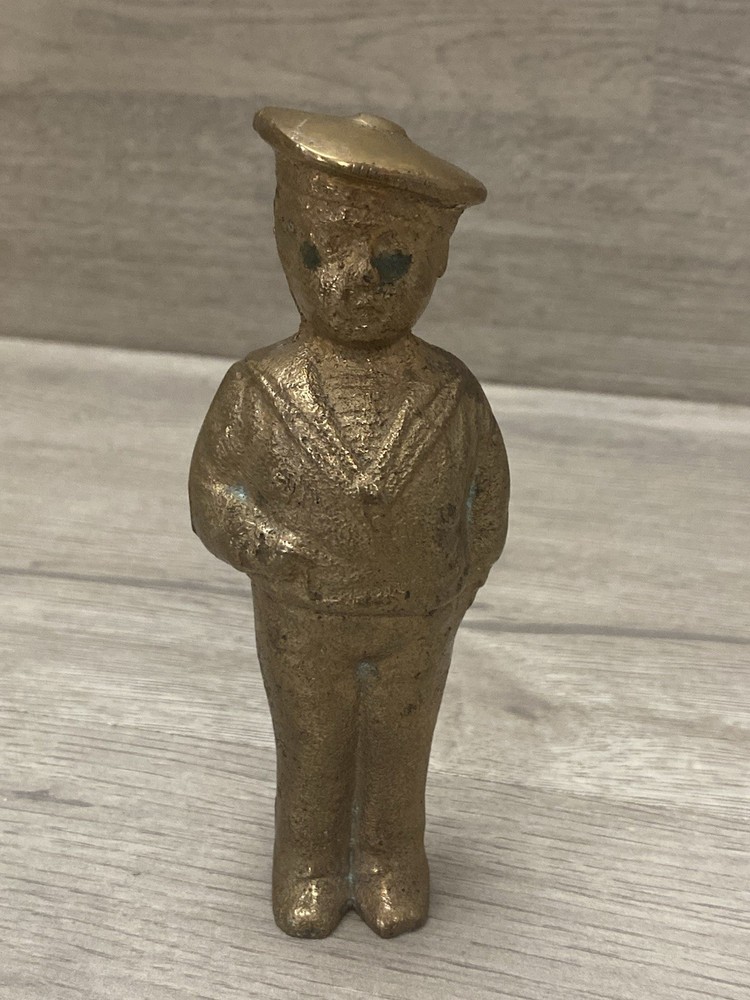 Solid Brass Sailor Boy Figure Standing 5”