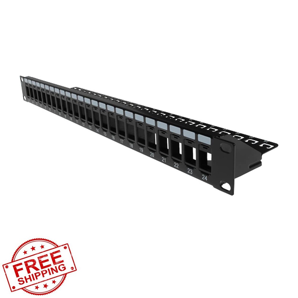 Vertical Cable 24 Port Blank Patch Panel 1U