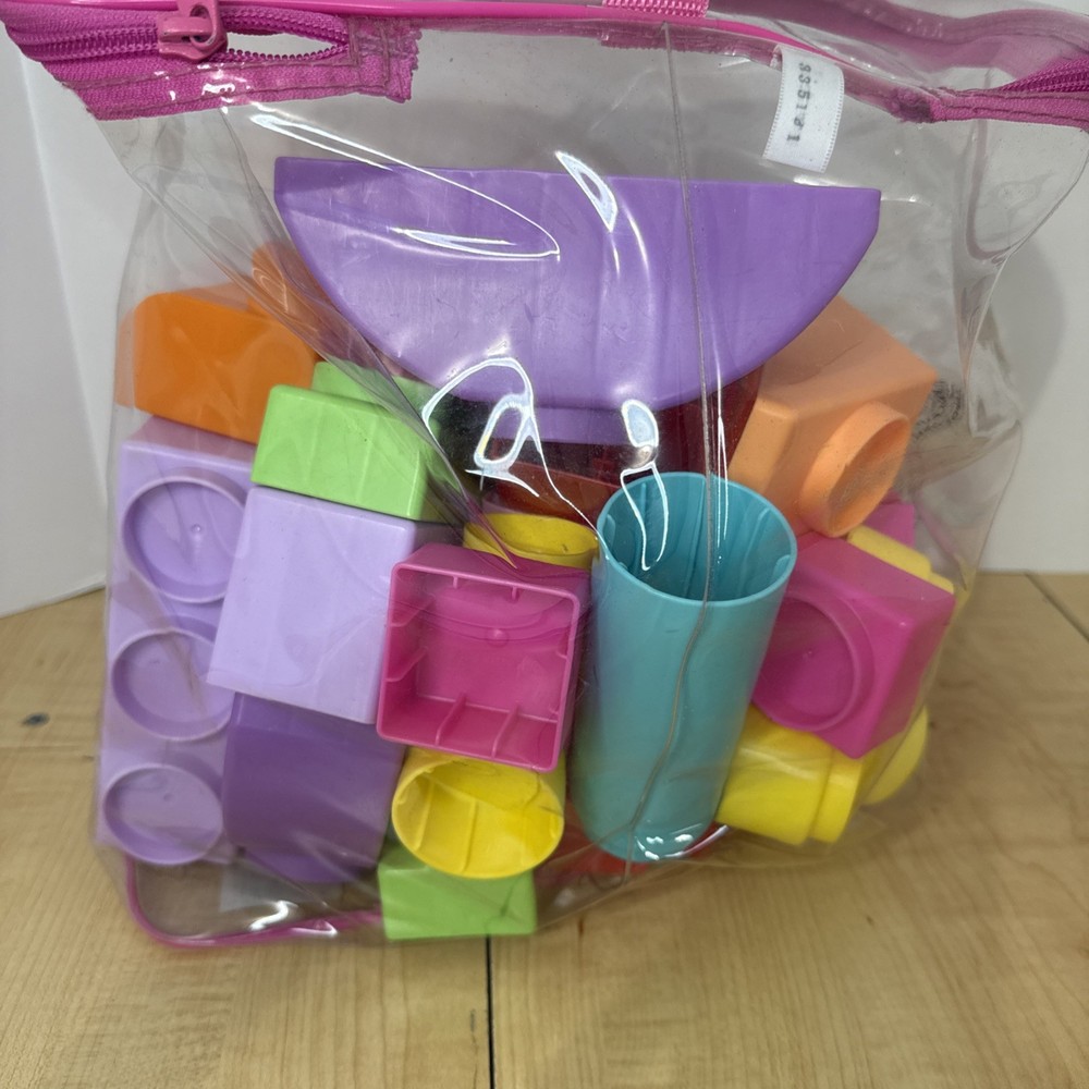 Colorful Plastic Building Blocks Set with Zippered Bag