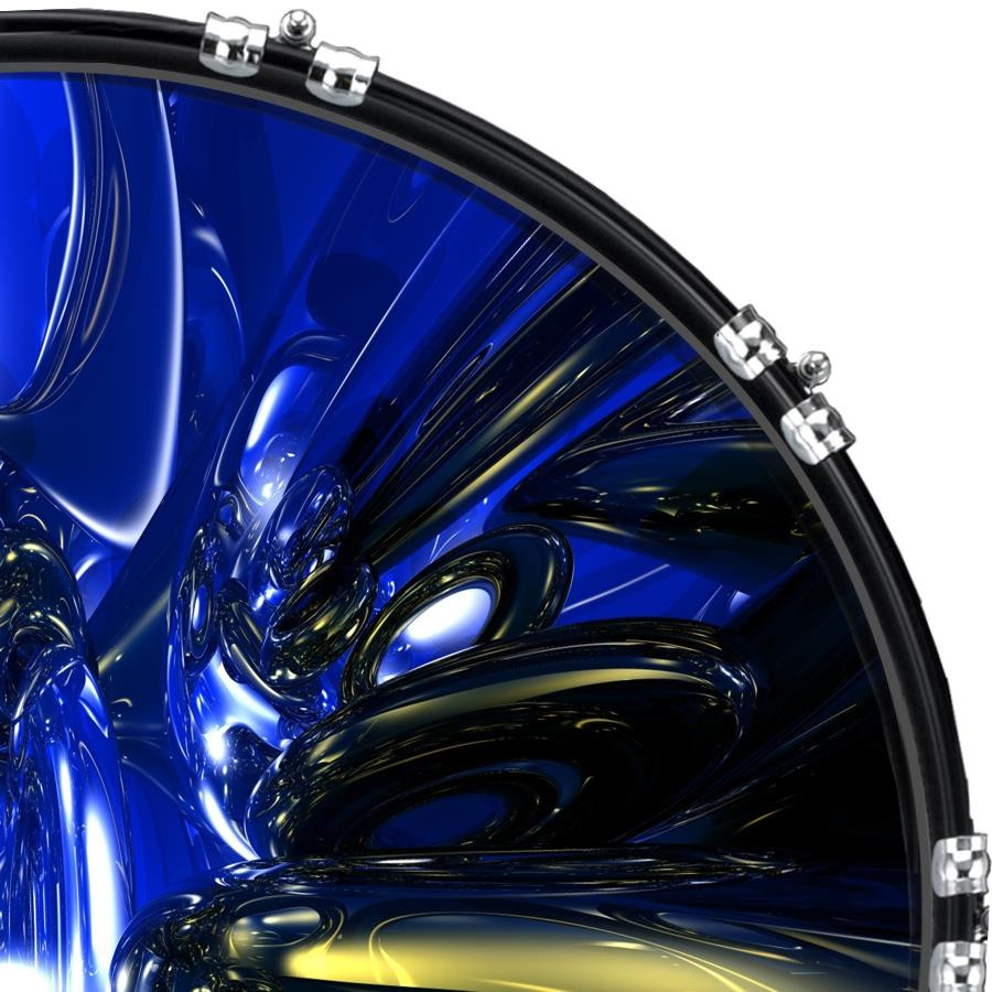 20" Custom Bass Kick Drum Front Head Graphical Glass