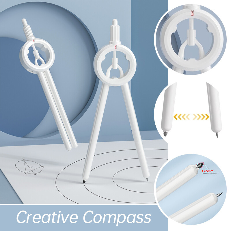 Digital Display Drawing Compass Student Measuring Tool Multifunctional Creative