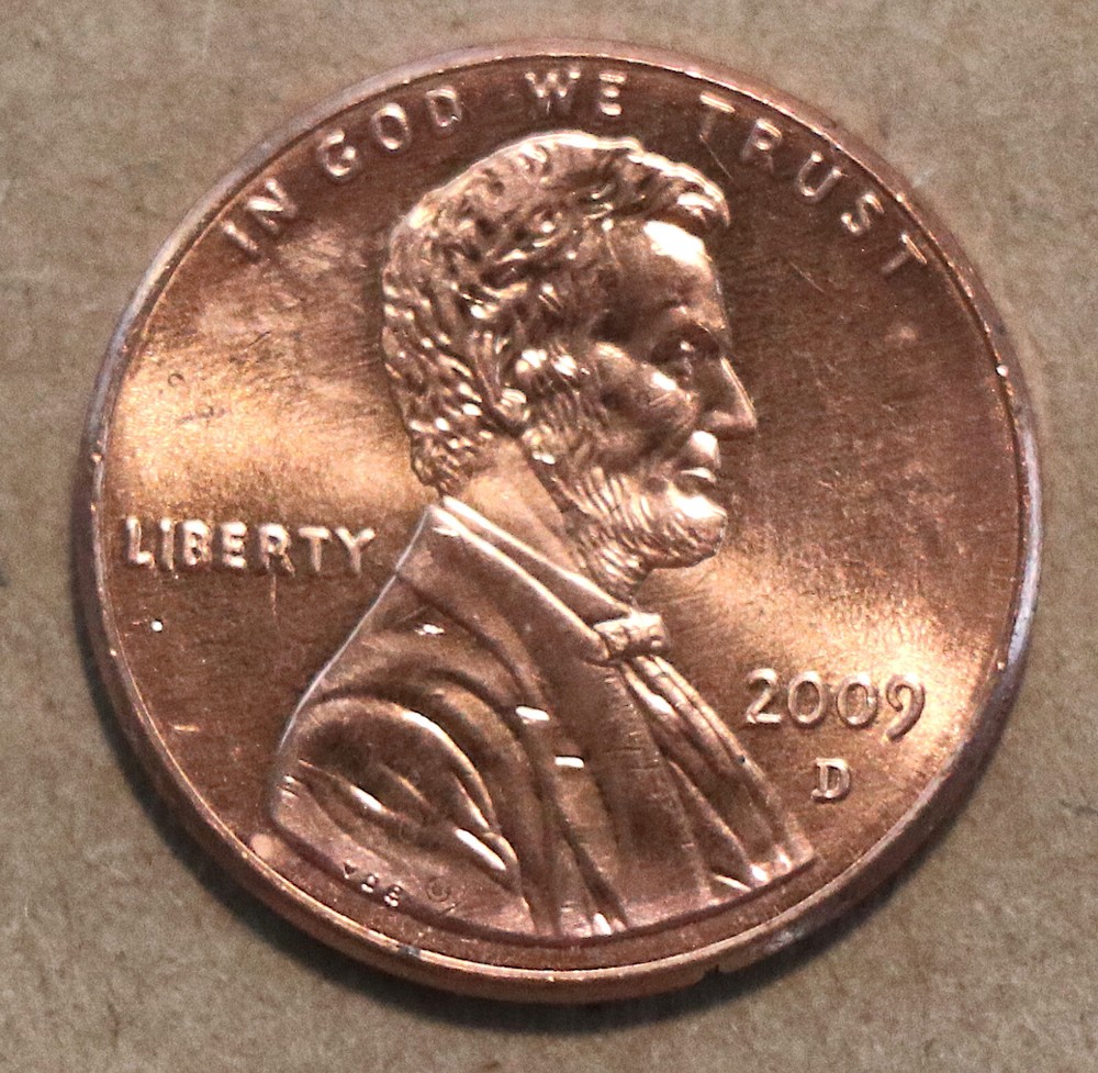2009 D Lincoln Bicentennial cent Professional Life BU