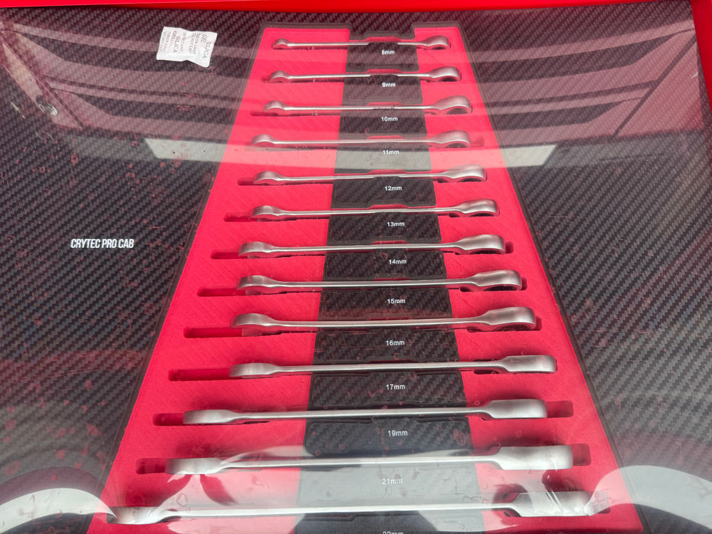 Crytec Tool Box With Tools 7 Drawers Roller Cabinet with 250 piece tool Kit Blue