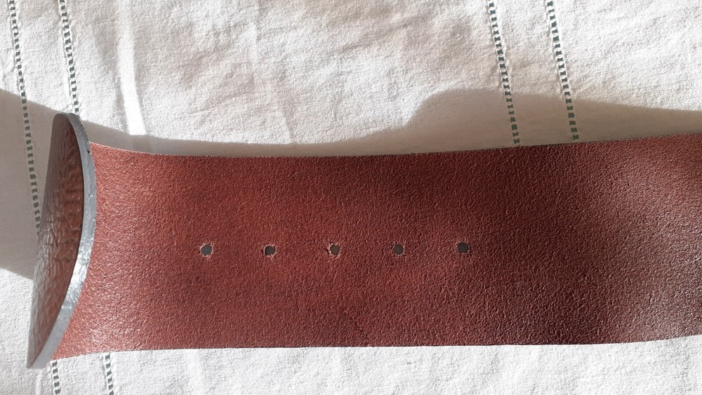 Leather conbipel belt