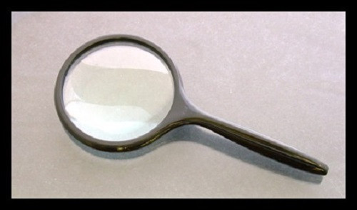 Large Magnifier 2x Curved Handle, 4"