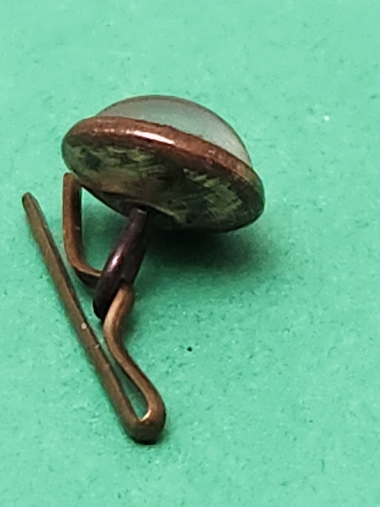 Antique Deer/Stag Cufflink Reverse Painted Crystal