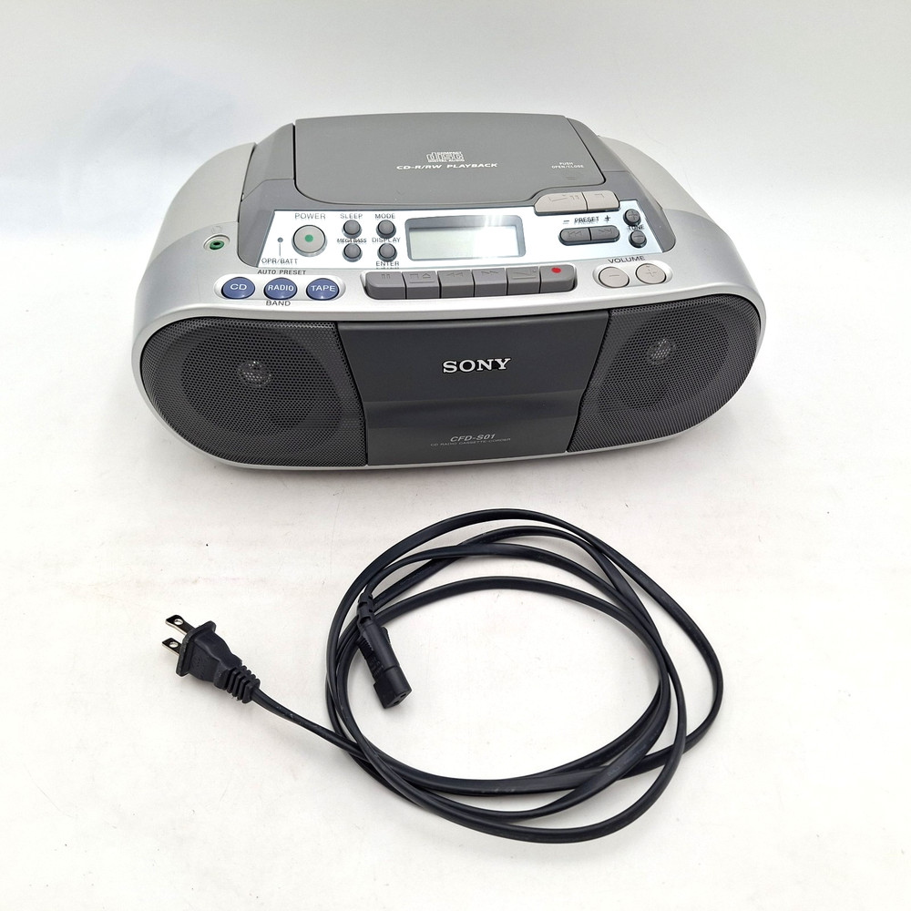 Sony CFD-S01 CD/Radio/Cassette Boombox - Issues Read Description