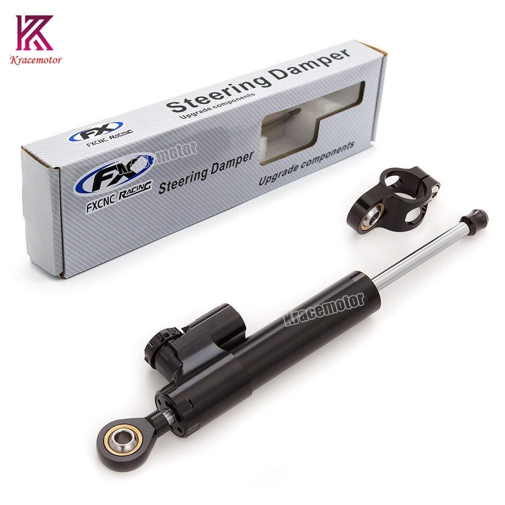 Motorcycle Universal CNC Adjustable Steering Damper Stabilizer Safety Aluminum