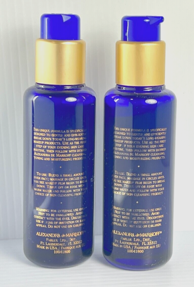 (2) ALEXANDRA DE MARKOFF Professional Secrets MAKE-UP SOLVENT - 2 fl oz **RARE