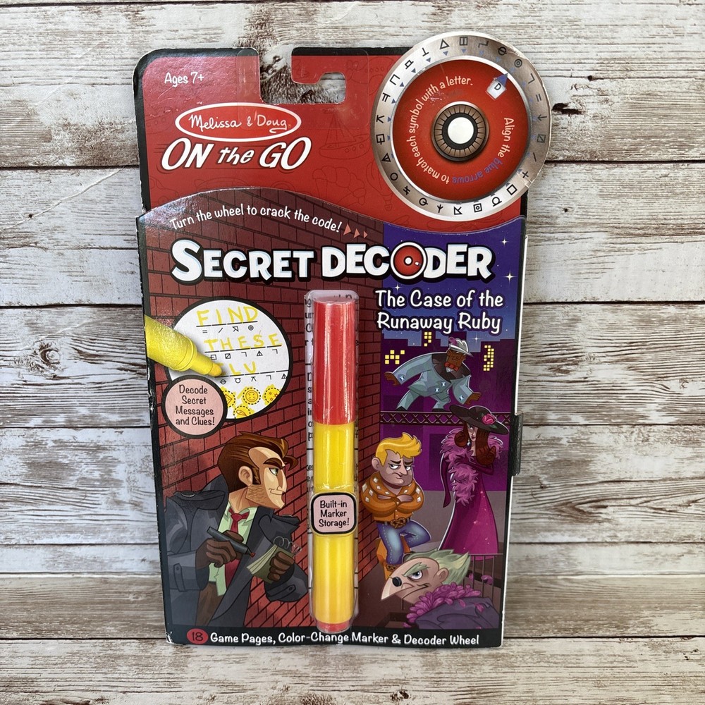 Melissa & Doug Secret Decoder Game Book On the Go Travel Activity Book New
