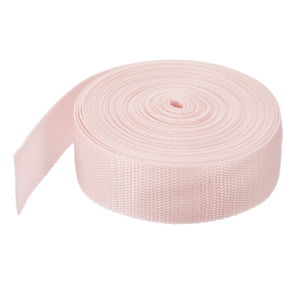 Lightweight Polypropylene Webbing Strap 3.8cm 10 Yard Pale Pink