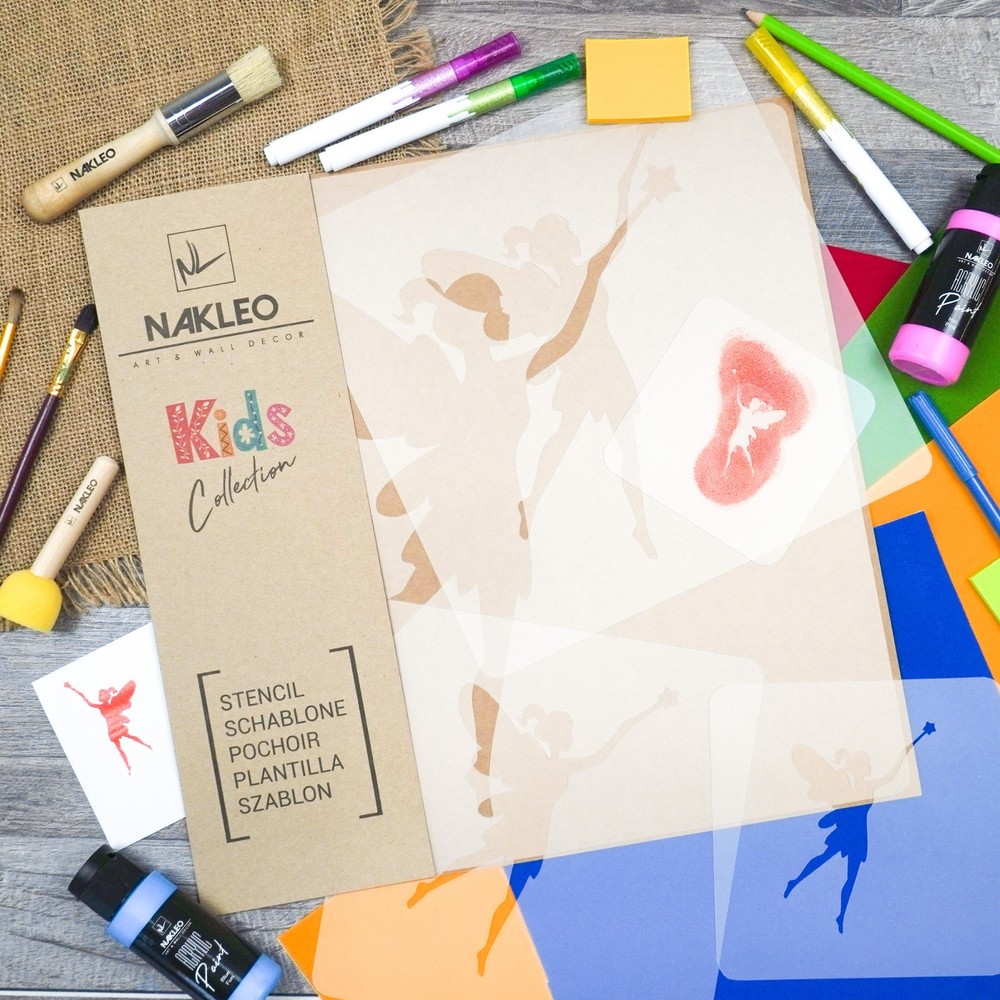 KIDS Reusable Plastic Stencils (5 pcs) // FAIRY
