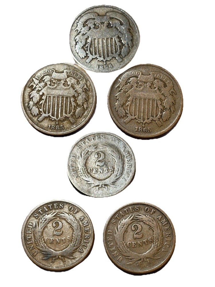 1964 1965 Two Cent Piece Bundle