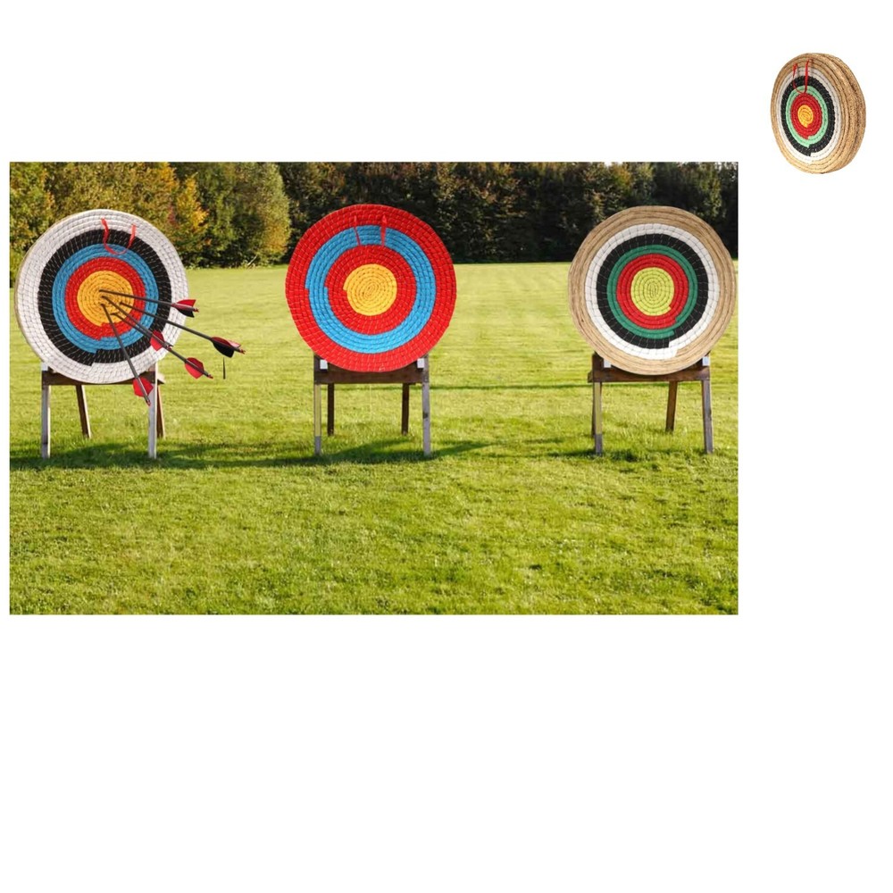Traditional 3-Layer Straw Archery Target - Sustainable Practice for Families