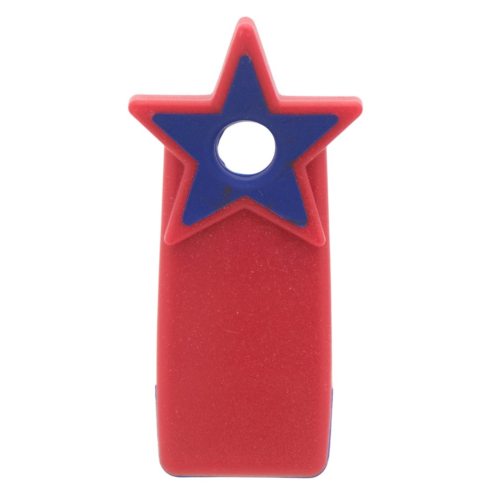 Star Shaped Red and Blue Multipurpose Clips with Magnetic Backs, 6 Pack