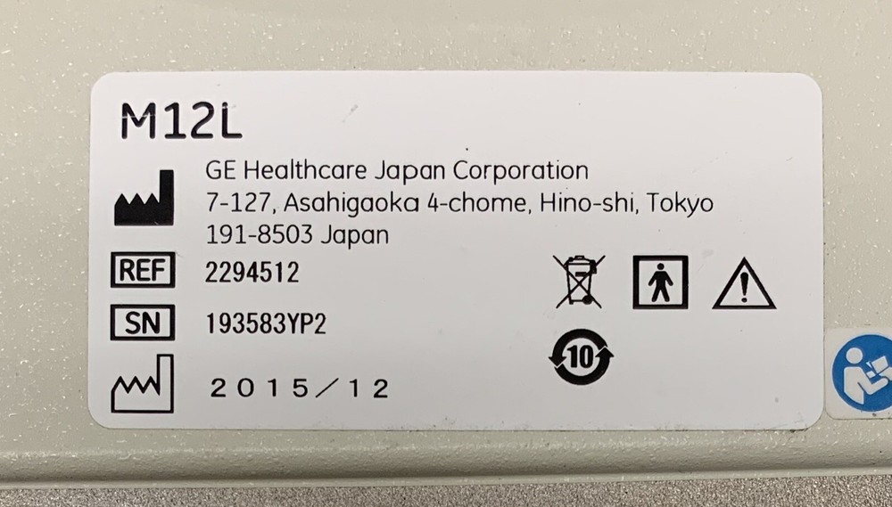 GE M12L Ultrasound Linear Array Transducer Probe 2294512