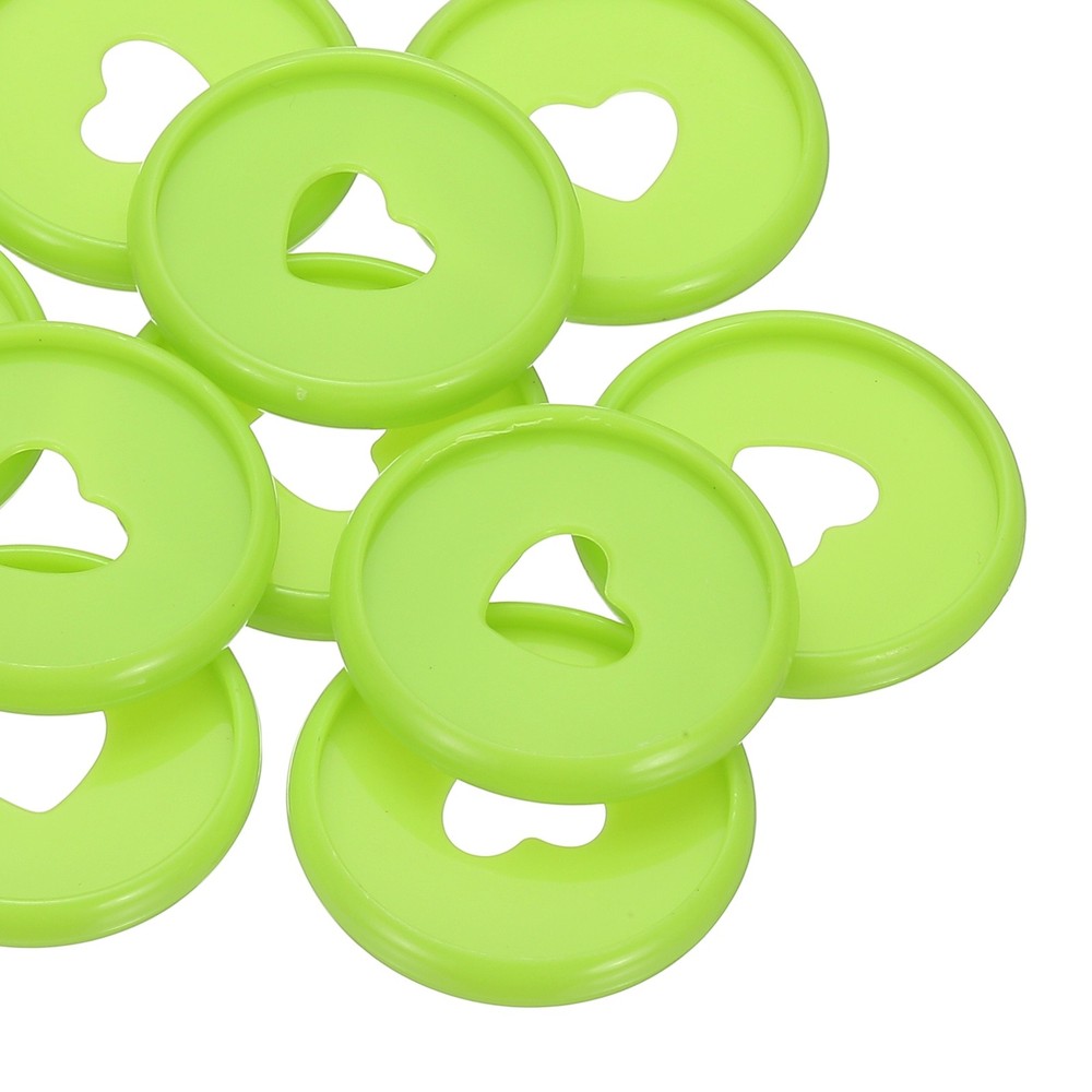 28mm Plastic Book Binding Discs, 22 Pack Expansion Discs Heart, Avocado Green