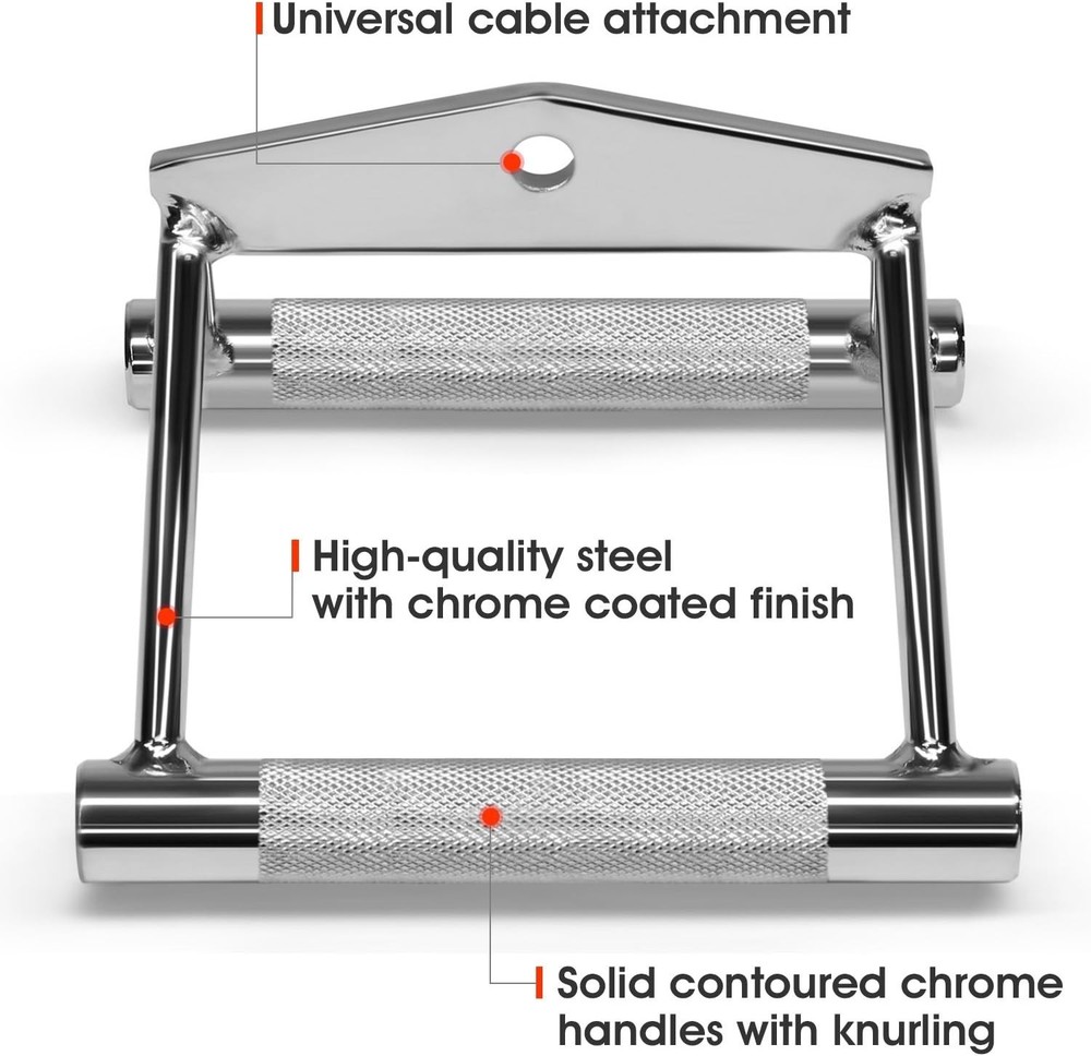 Cable Machine Attachment, Double D Handle & Tricep Rope Cable Attachment, Wei...