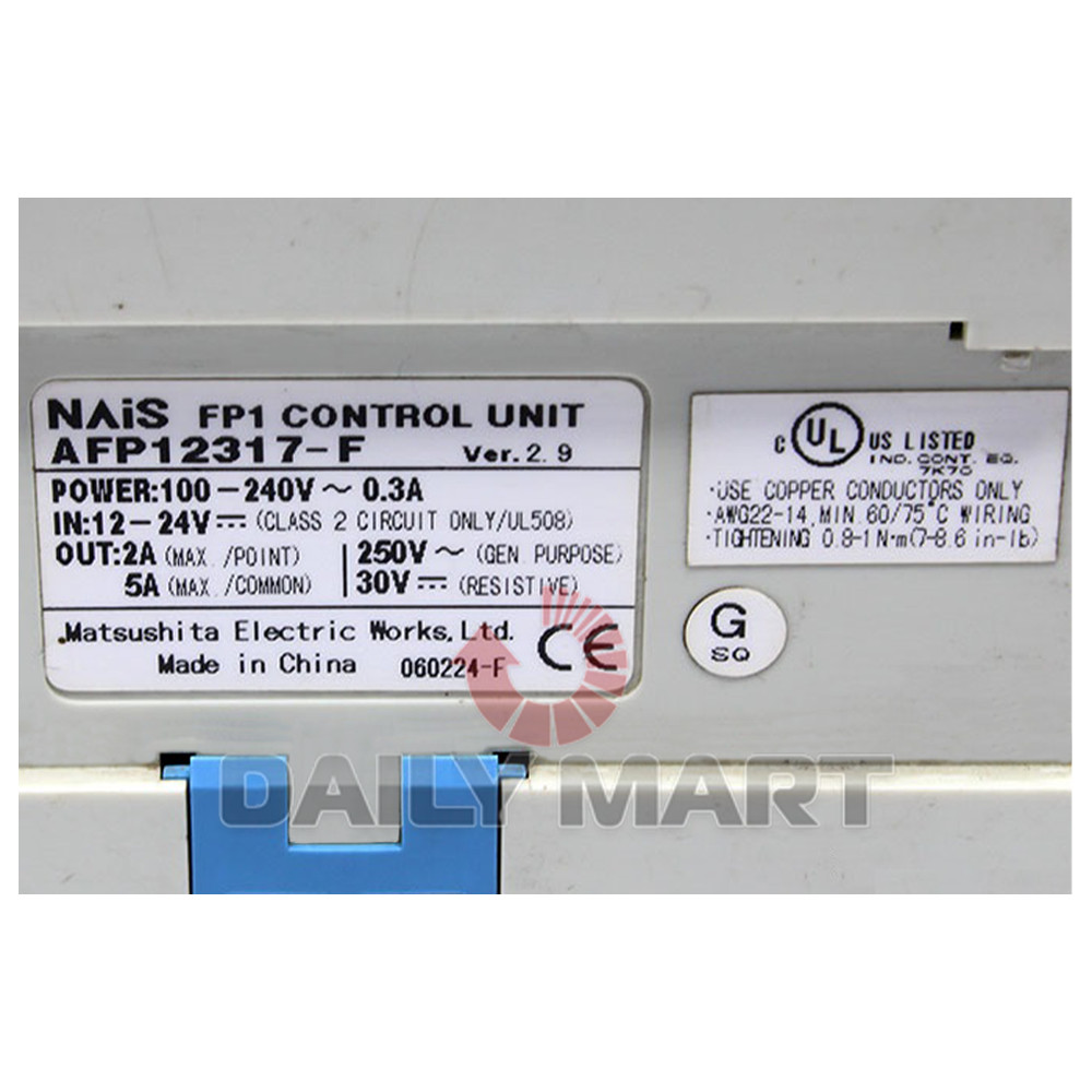 Used & Tested PANASONIC FP1-C14 AFP12317-F PLC Programmable Controller