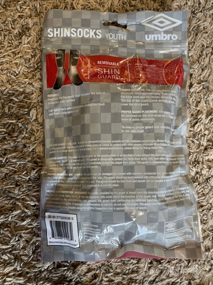 Umbro Centaurus Shin Sock Guard Size Extra Small Black
