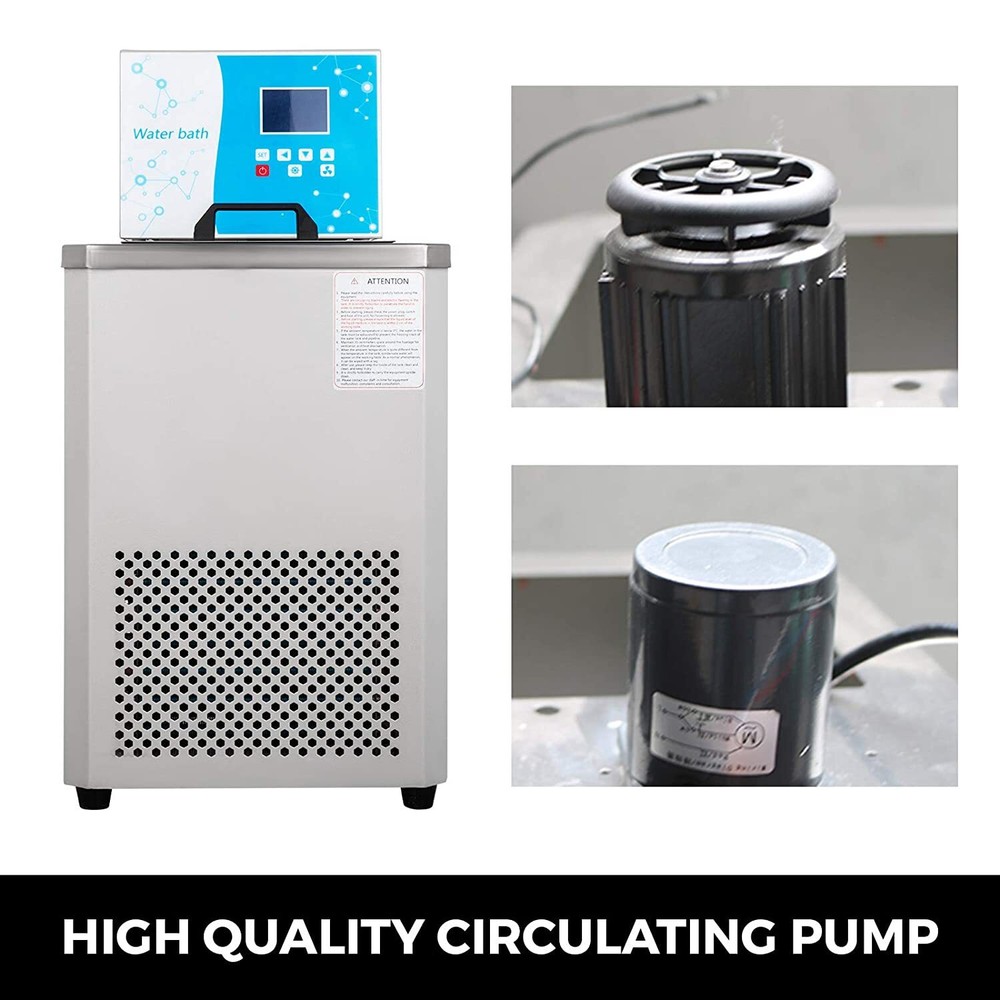 6L -20℃ ~100℃ Cooling Chiller Circulator Chiller Lab Recirculating Heating Bath
