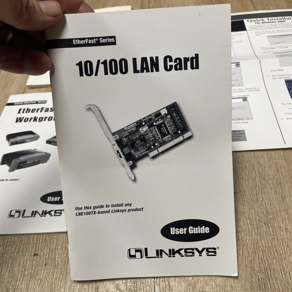 Linksys Instant EtherFast 10/100 Vintage Software & Manuals Lot 2000