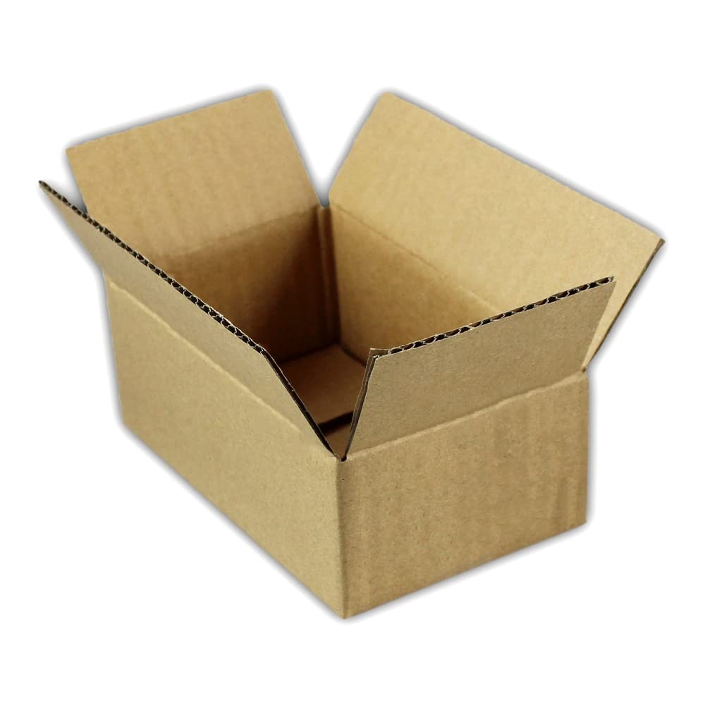 EcoSwift 6 x 4 x 3 Inch Single Wall Rectangular Corrugated Cardboard Brown