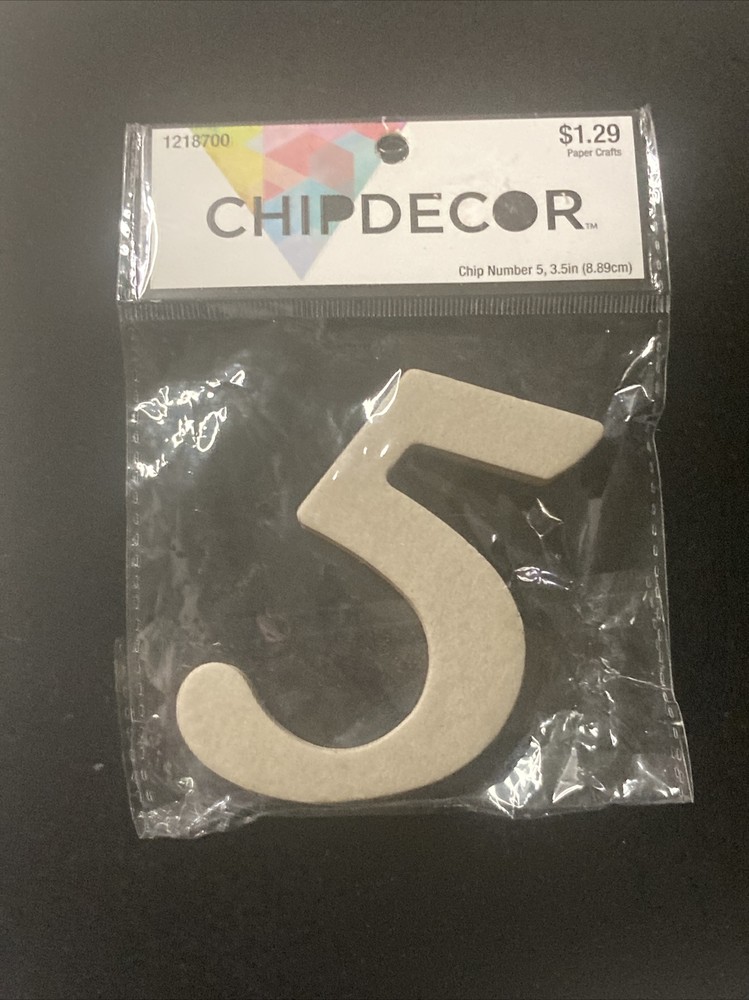 Chipdecor Chip Number 5 - 3.5” (8.89cm)