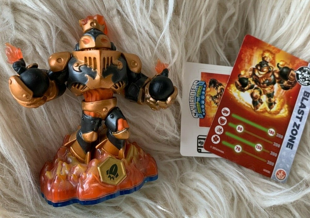 BLAST ZONE Skylanders SWAP FORCE loose figure card & code sticker Blue Base