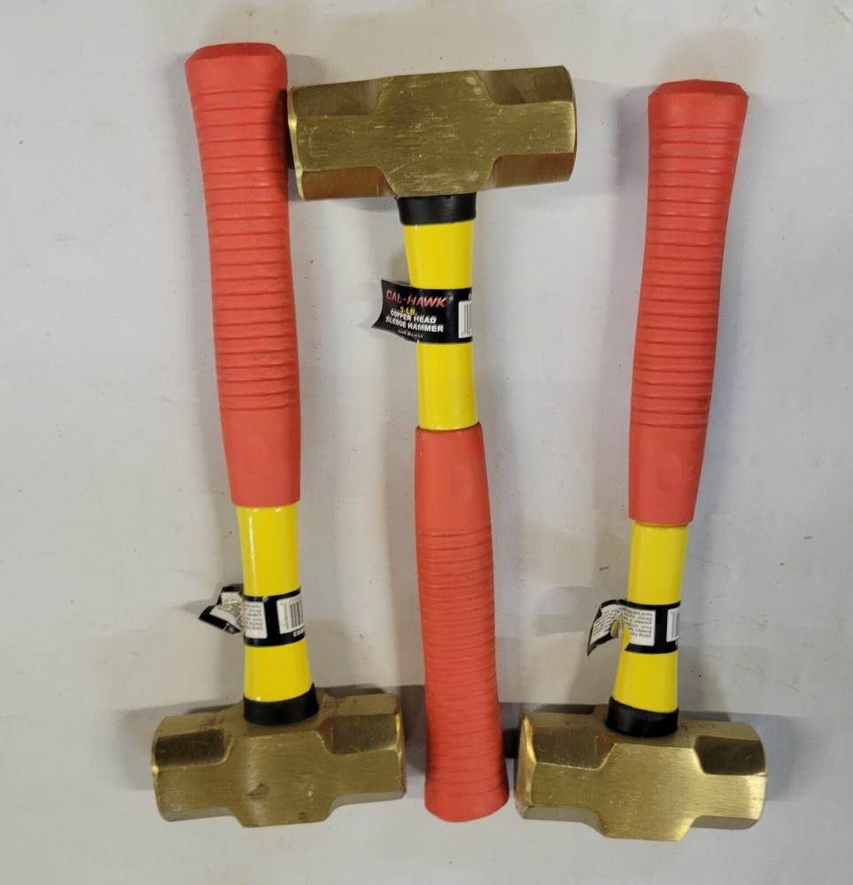 3lb Copper Head Sledge Hammers 3pk