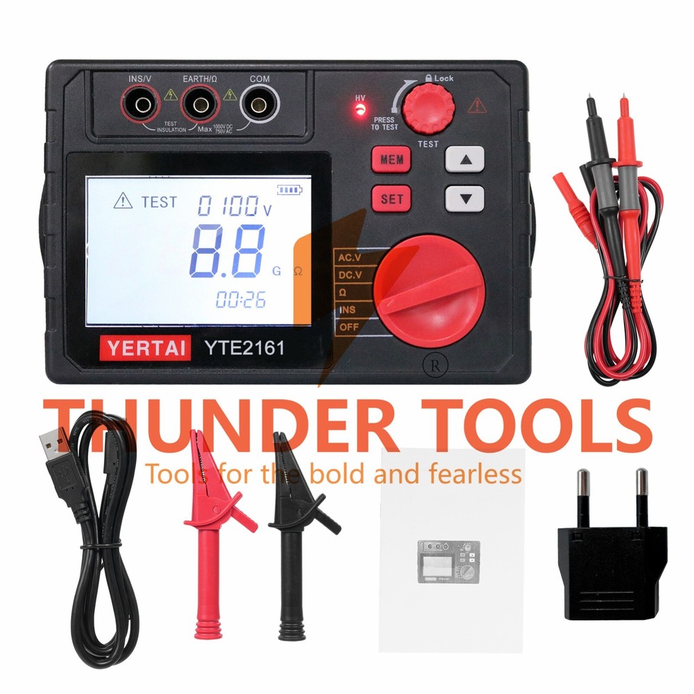 Thunder Tools YERTAI Digital Insulation Resistance Tester