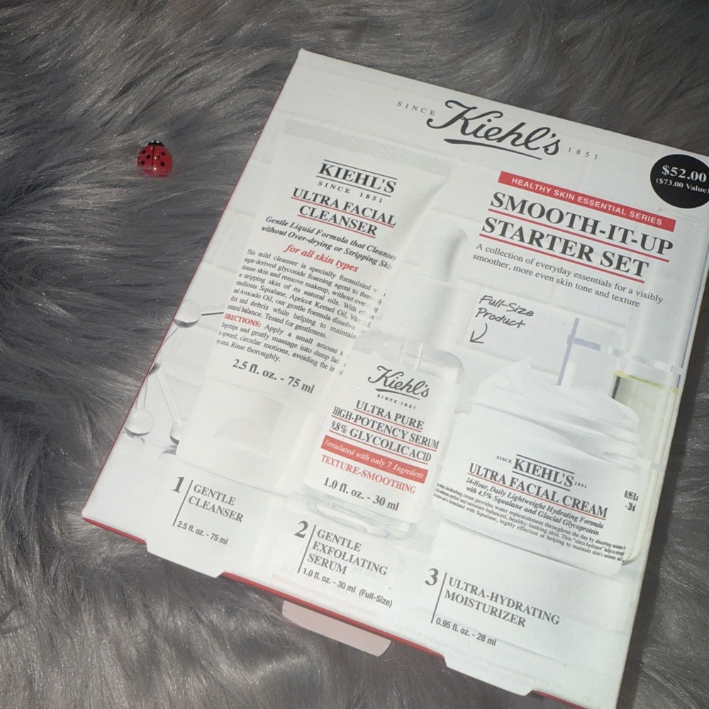 Kiehls Smooth It Up Starter Set 3-Pc Set NEW