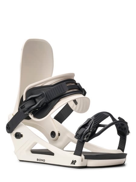 K2 Bond Men's Snowboard Bindings, White, Medium MY26