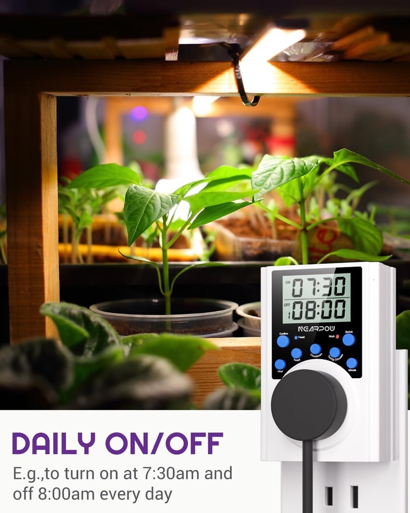 Timer Outlet, Nearpow Multifunctional Infinite Cycle Programmable Blue