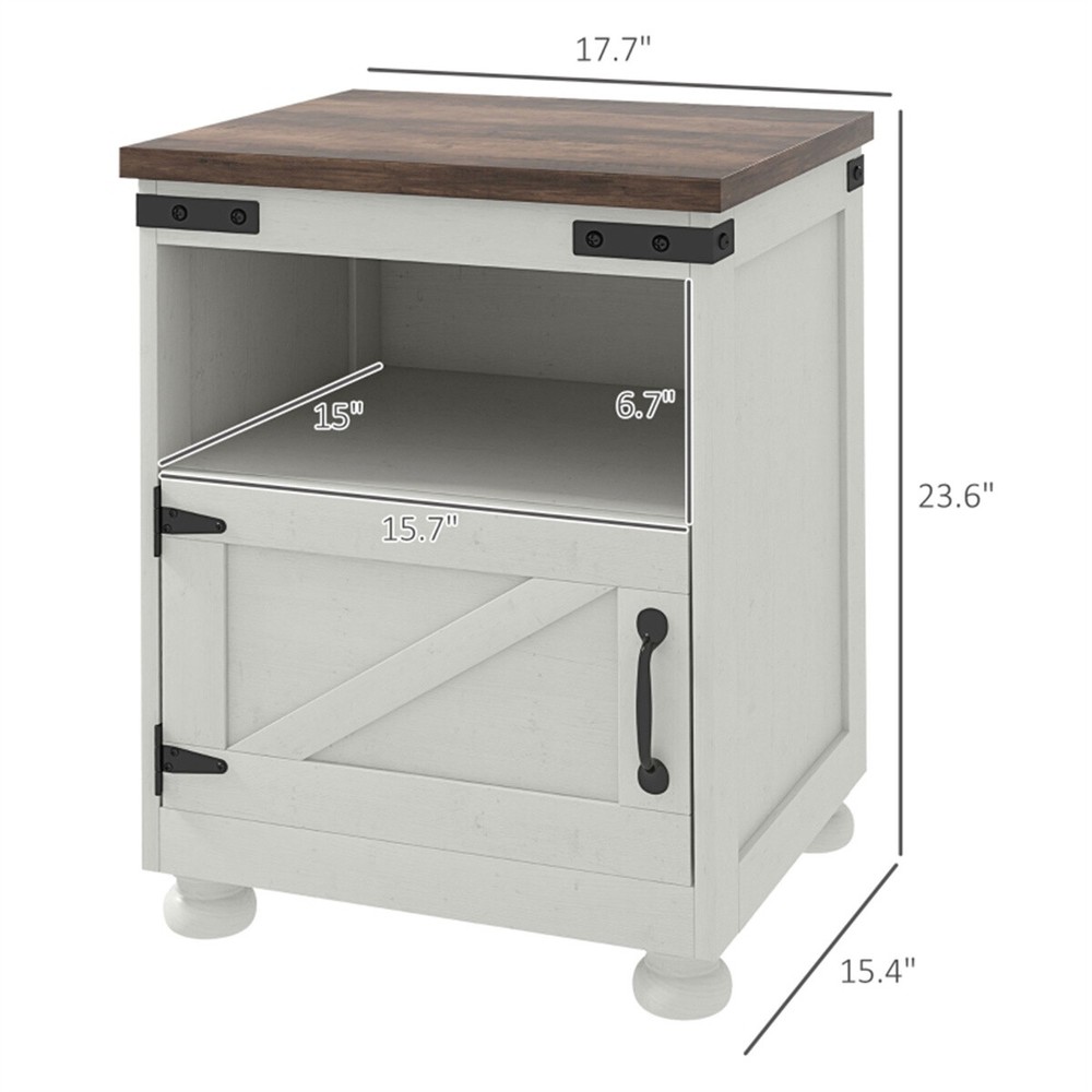 Kitchen Cart Kitchen Storage Cabinet Sideboard Side Table White Brown
