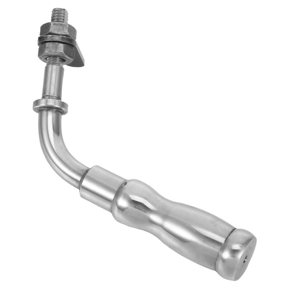 Fireplace Handle Stainless Steel Silver Replacement for Wood Stove Door Pull