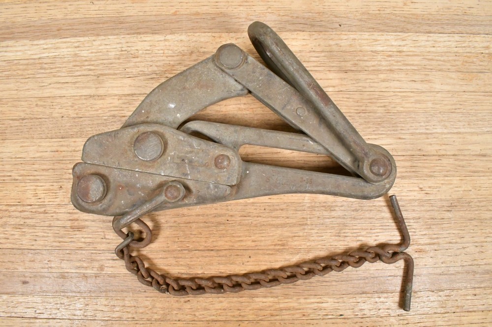 Vtg 1950's Bell System M Klein & Sons Cable Puller Wire Rope 3-55