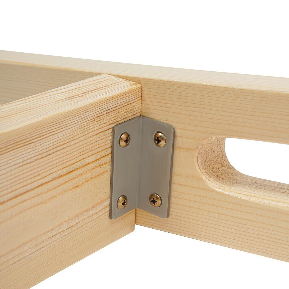 4-Step Ladder Durable Solid Wood Step Ladder 220lbs Load Fixed Ladder Step Stool