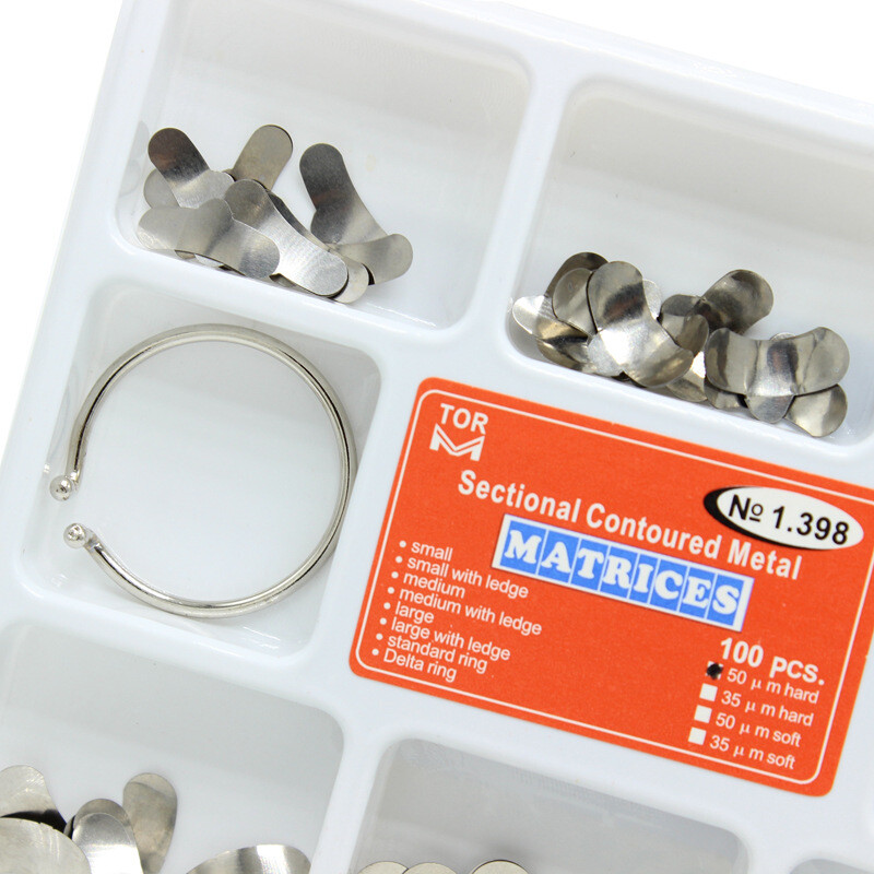 Dental Matrix Bands Sectional Contoured Matrices Wedges 2 Types