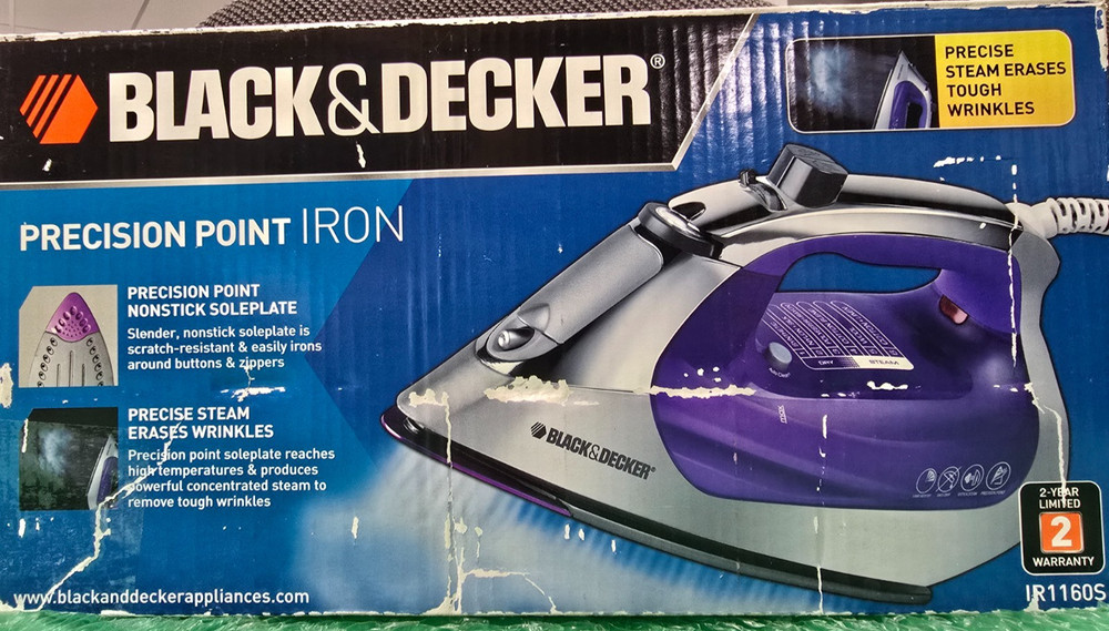 Black Decker Precision Point Steam Iron IR1160S
