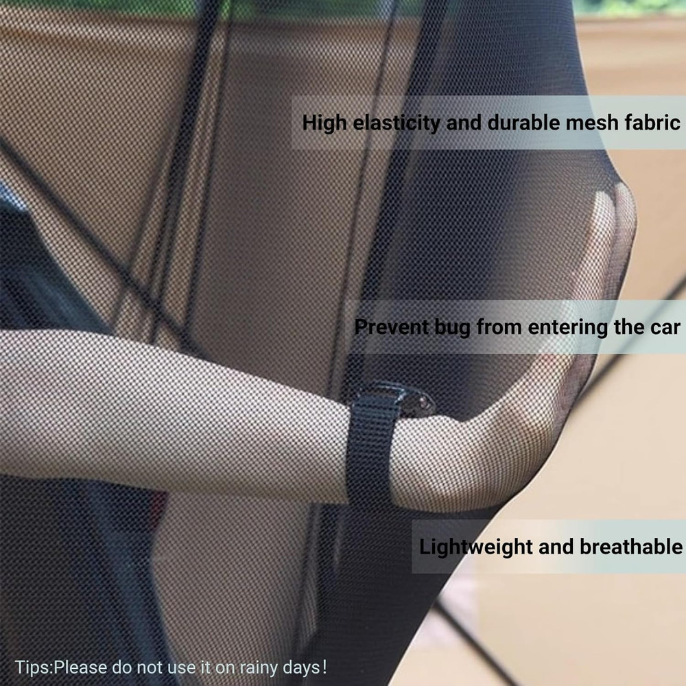 Car Camping Tailgate Mesh Screen for SUV, CUV, Mini Van, Tailgate Essentials Ven